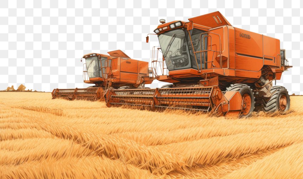 PNG Harvest harvest vehicle field. AI generated Image by rawpixel.