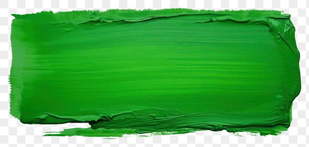 PNG  Green thick paint brush stroke backgrounds rectangle white background. AI generated Image by rawpixel.