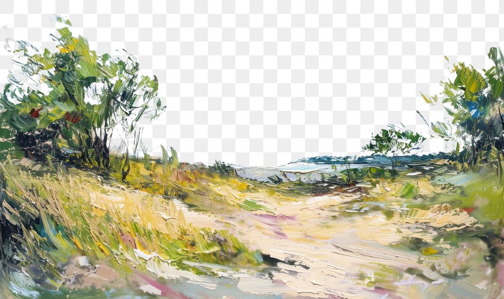 PNG  Beach landscape painting outdoors. AI generated Image by rawpixel.