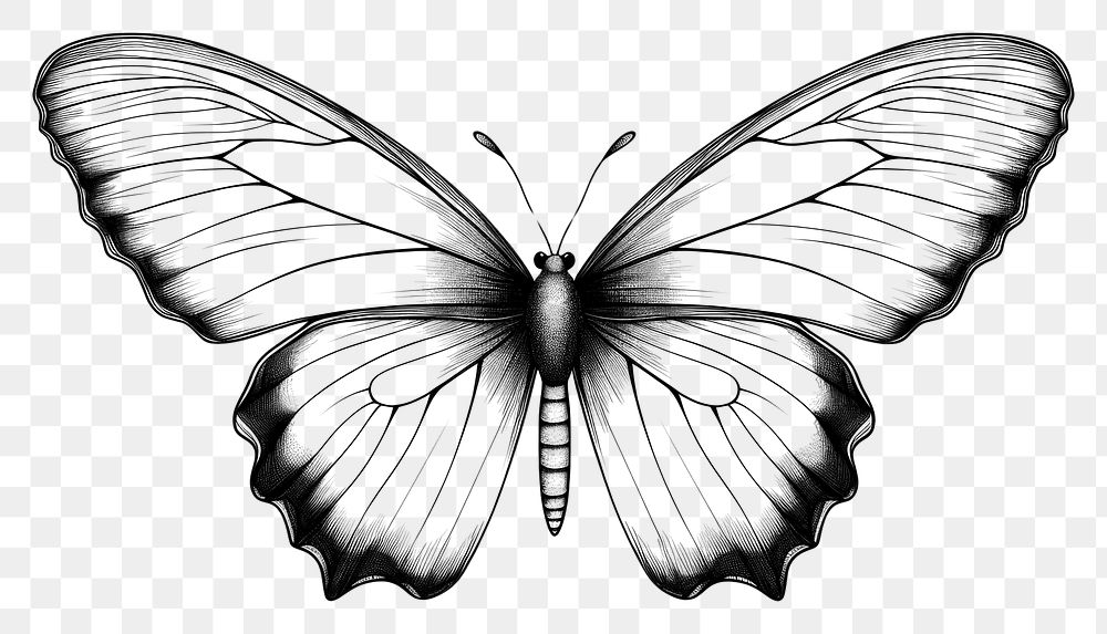 PNG Butterfly butterfly drawing sketch. | Premium PNG - rawpixel