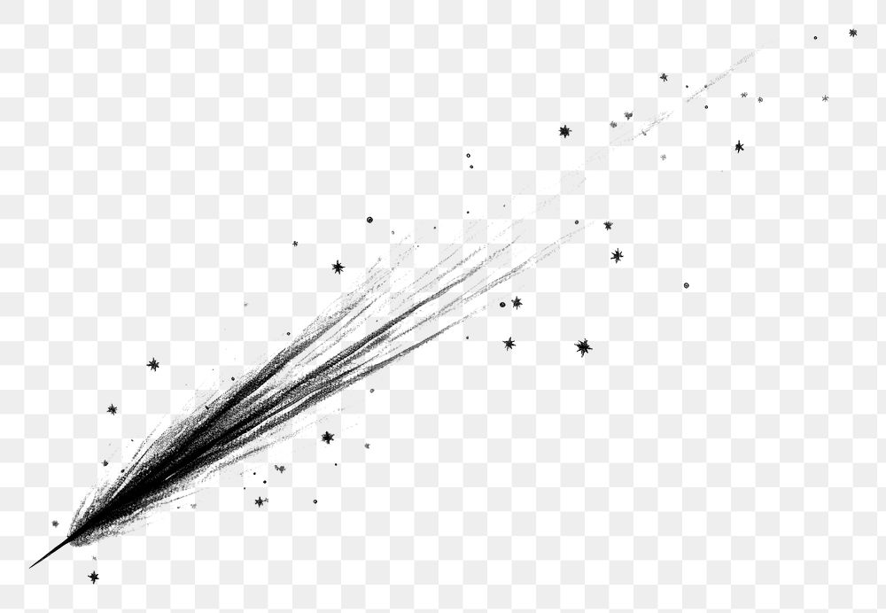 PNG  Shooting star line bird pen. AI generated Image by rawpixel.