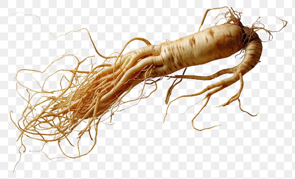 PNG  100 year old korean ginseng vegetable food invertebrate. AI generated Image by rawpixel.