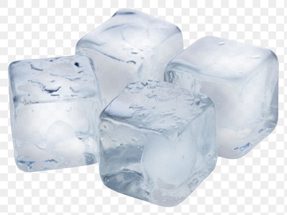 PNG Ice cubes white white background freshness. AI generated Image by rawpixel.