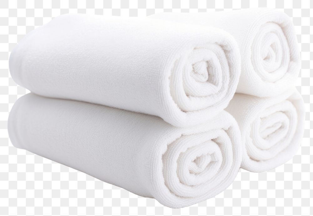 PNG  Rolled Towels towel white white background. AI generated Image by rawpixel.