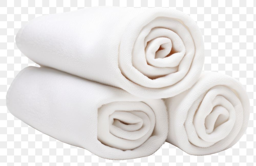 PNG  Rolled Towels towel white white background. AI generated Image by rawpixel.