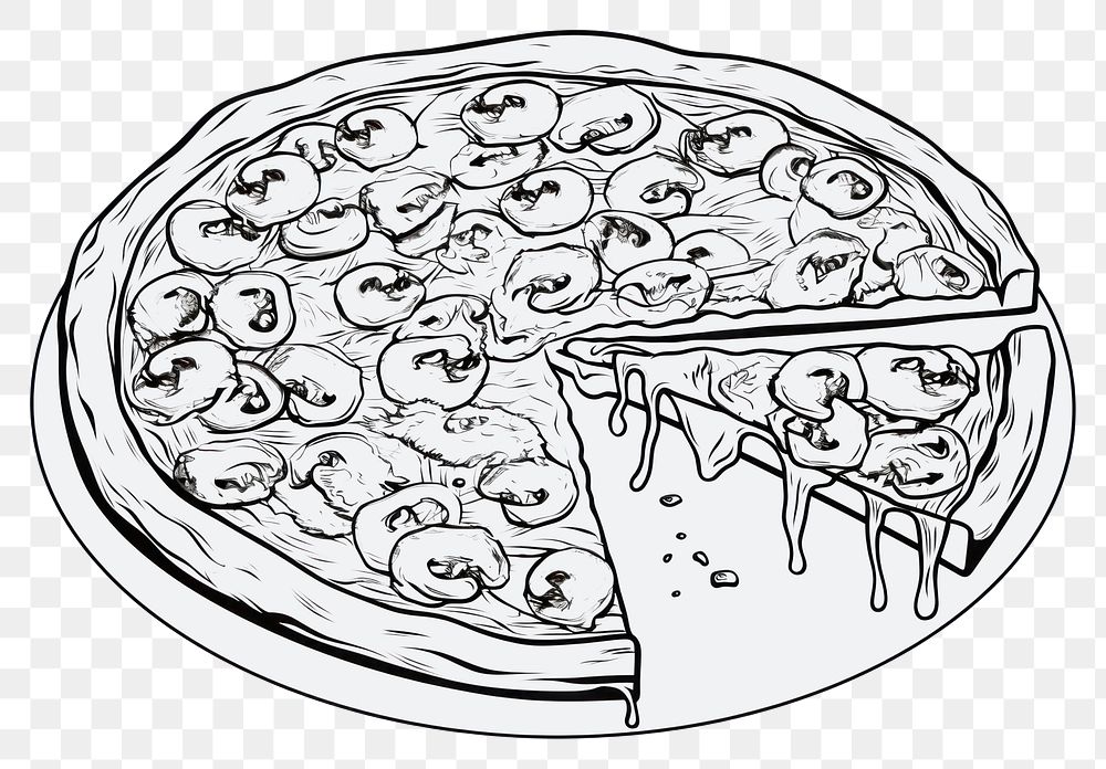 PNG Pizza doodle drawing sketch. AI generated Image by rawpixel.