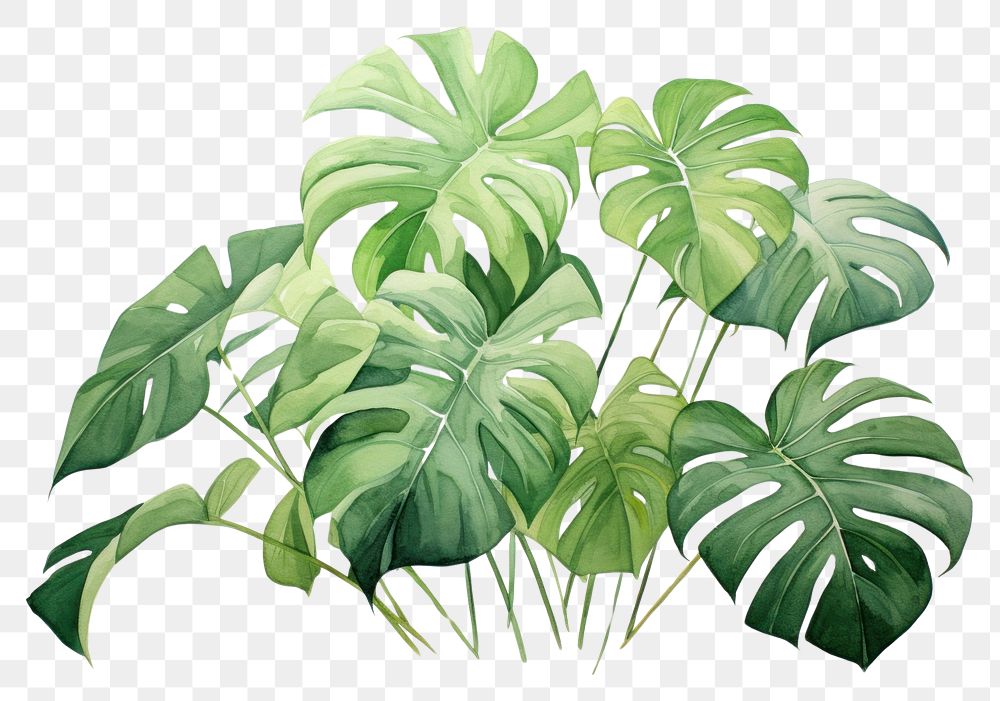 PNG Tropical leaves green plant leaf. AI generated Image by rawpixel.