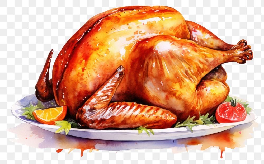 PNG Thanksgiving turkey food dinner meat. AI generated Image by rawpixel.
