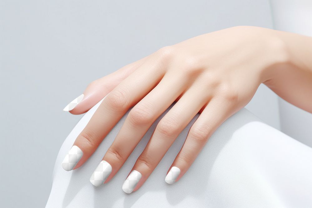 Women's nails manicure png mockup, transparent design