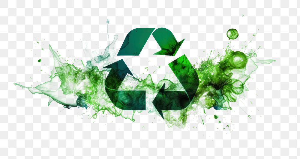 PNG  Recycle green recycling symbol. AI generated Image by rawpixel.