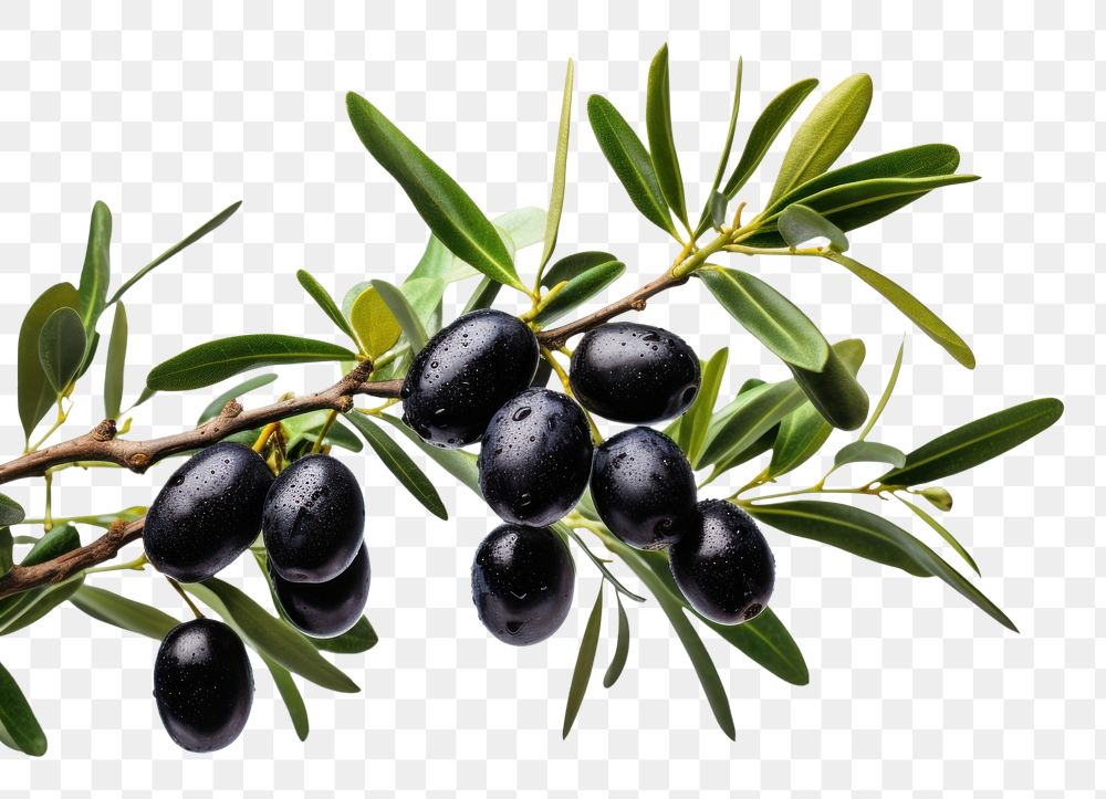 PNG Black olive tree plant fruit leaf. 