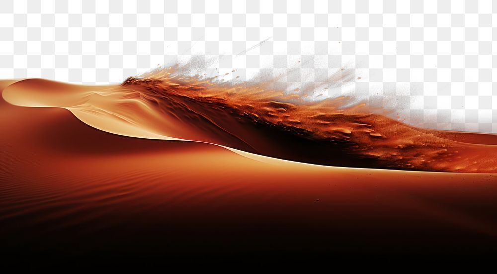 PNG A sand dust blowing isolated on clear solid background nature desert night. AI generated Image by rawpixel.