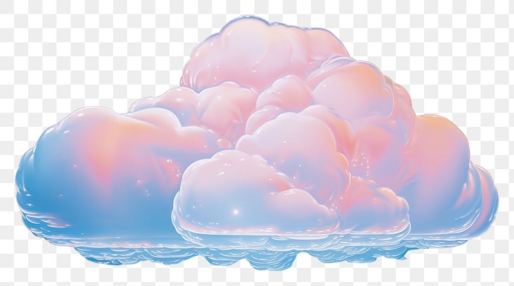 PNG A subtle long wide small Cloud isolated on clear solid background nature cloud black background. AI generated Image by…