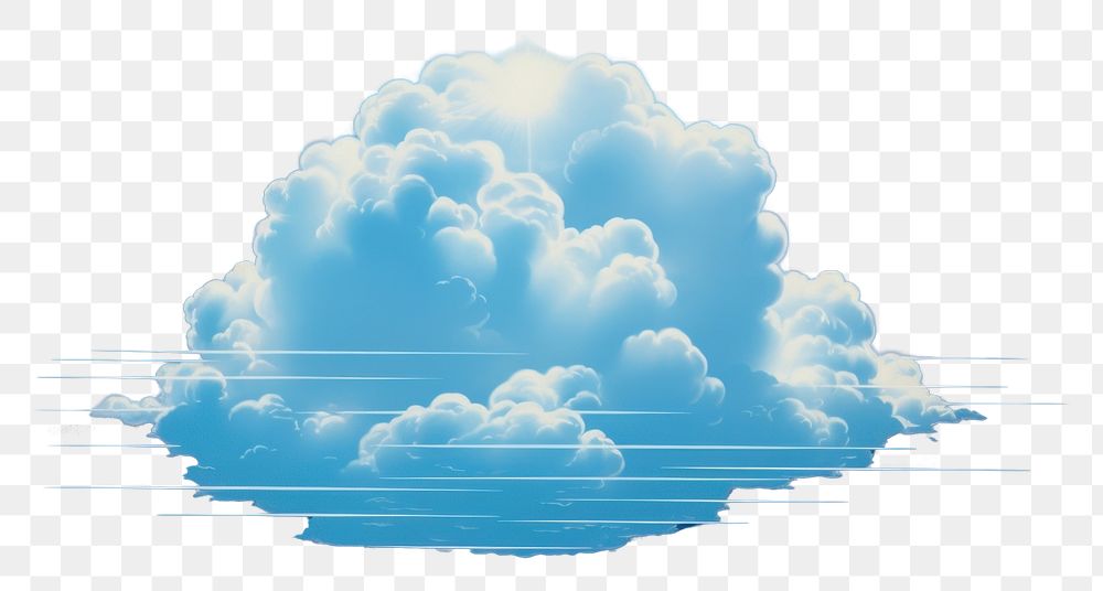 PNG A subtle wide small cloud with the moon isolated on clear solid background sunlight bright nature. AI generated Image by…