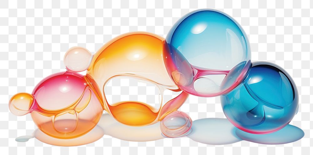 PNG Minimal group of bubble on a transparent glass art translucent lightweight. 