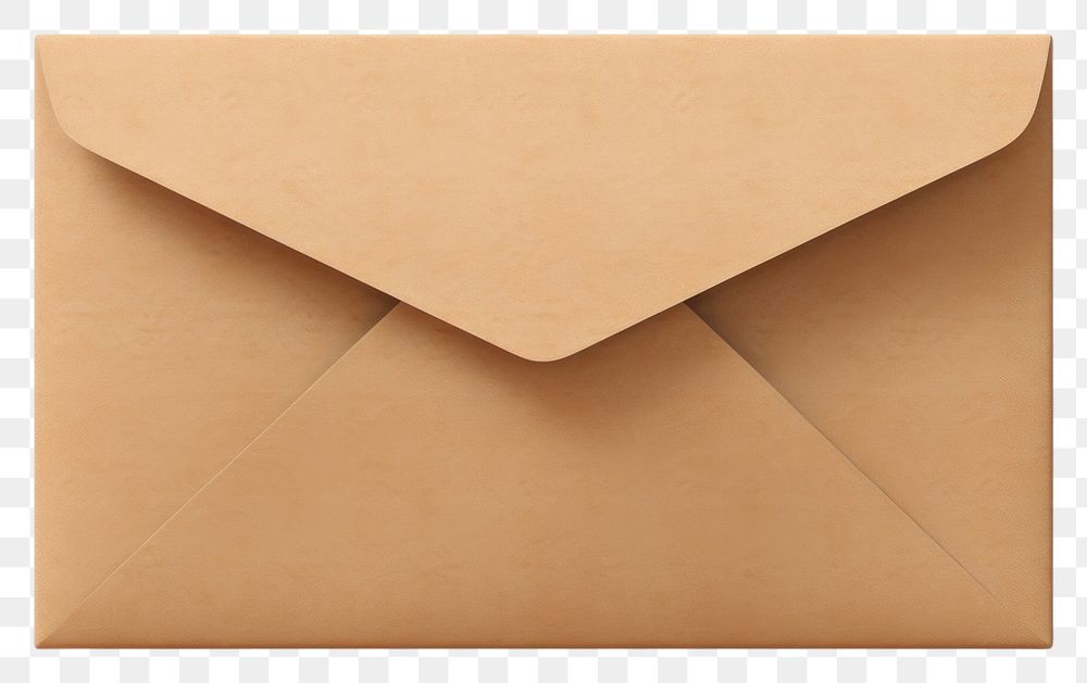 PNG  Kraft paper envelope mail white background simplicity. AI generated Image by rawpixel.