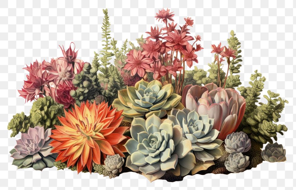 PNG Succulents at Allan Gardens flower plant herbs. AI generated Image by rawpixel.