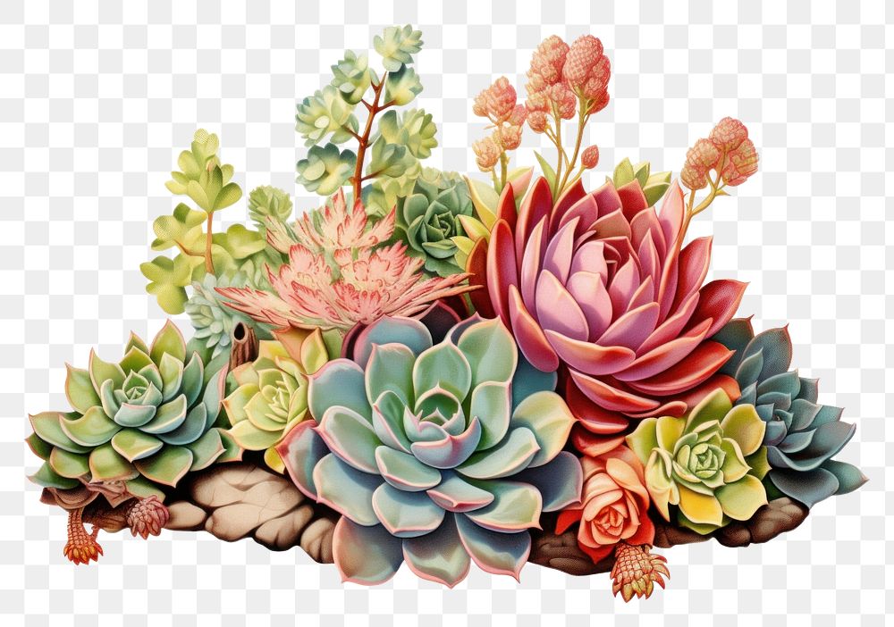 PNG Succulents at Allan Gardens pattern flower plant. AI generated Image by rawpixel.