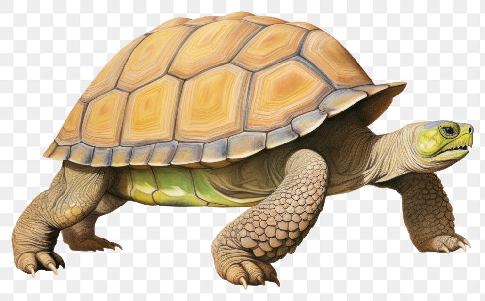 PNG Big old giant mossy turtle reptile animal white background. AI generated Image by rawpixel.