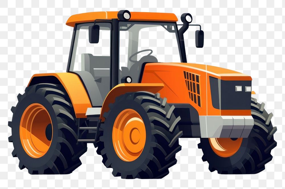 PNG Tractor  vehicle white background. AI generated Image by rawpixel.
