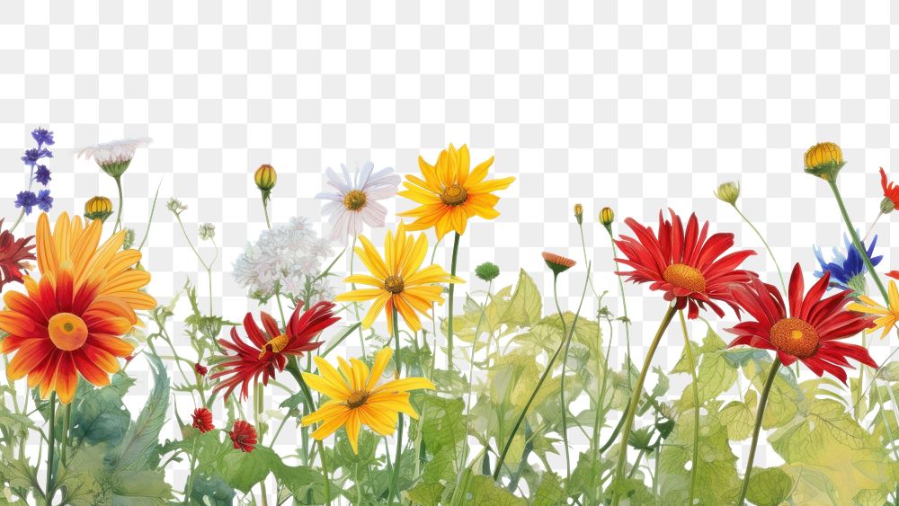 PNG  Dasies backgrounds outdoors flower. AI generated Image by rawpixel.