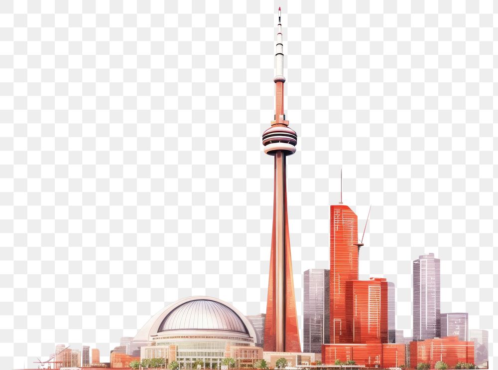 PNG CN tower canada architecture building landmark. AI generated Image by rawpixel.