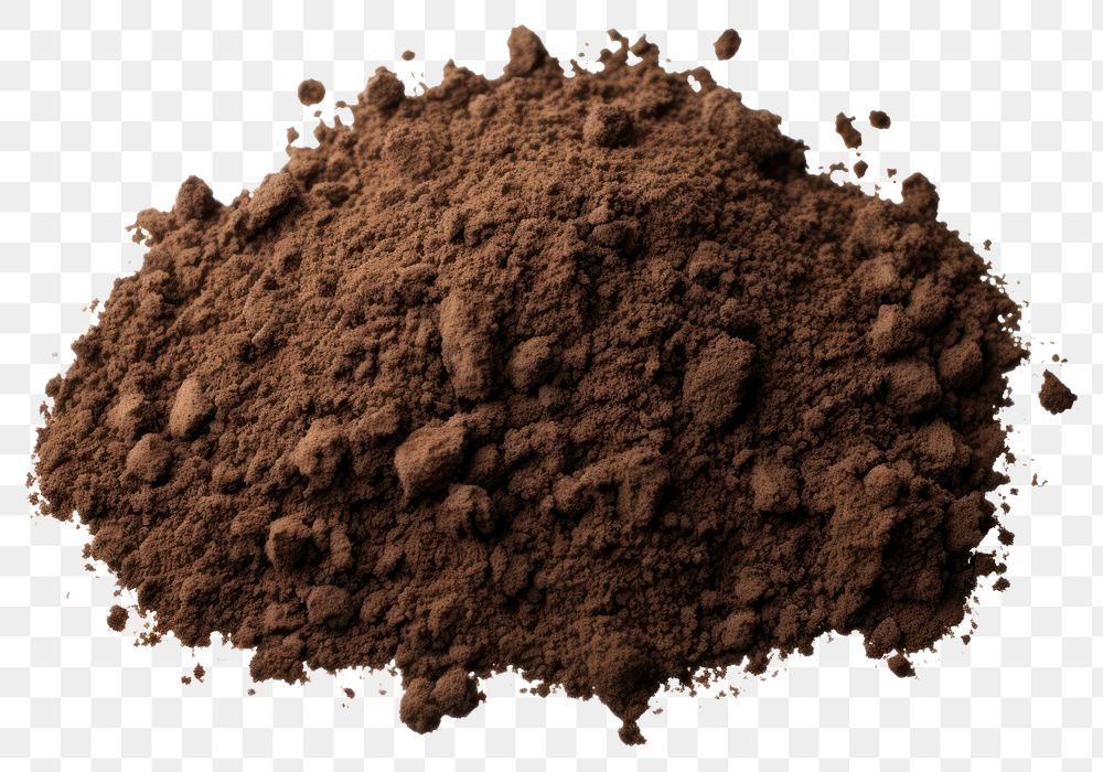PNG Pile of soil powder white background ingredient. AI generated Image by rawpixel.