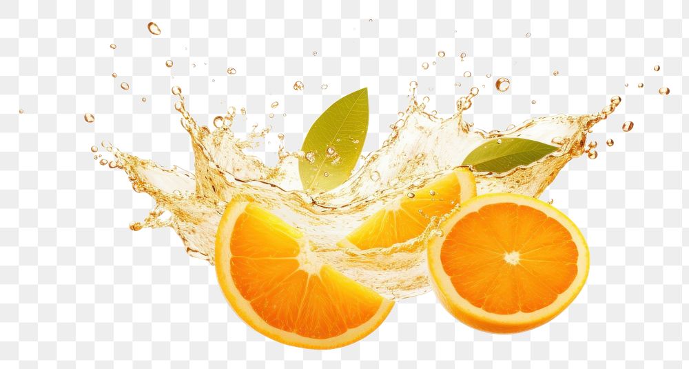 PNG Orange fruit slices grapefruit lemon juice. AI generated Image by rawpixel.