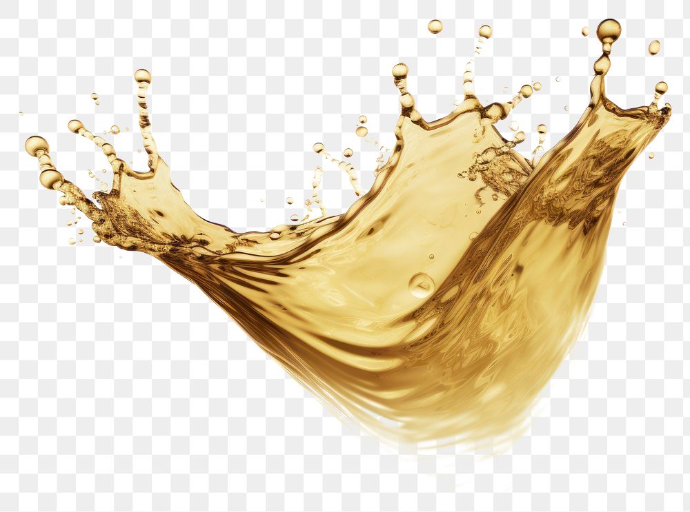 PNG Simple real golden water white background refreshment splattered. AI generated Image by rawpixel.