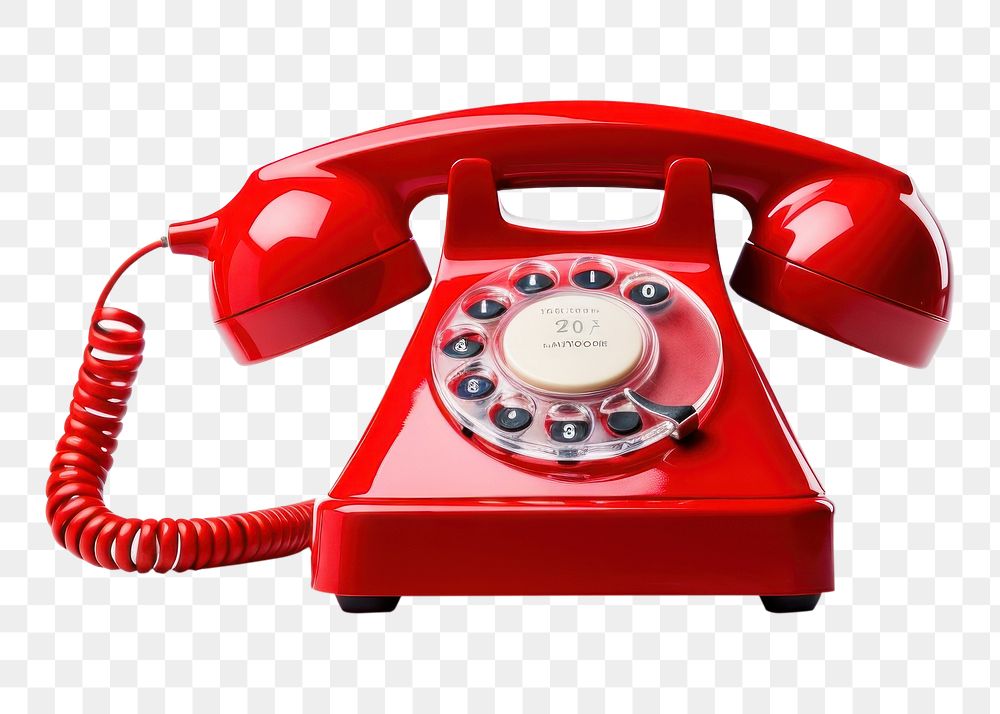 PNG Vintage red telephone electronics technology telephony