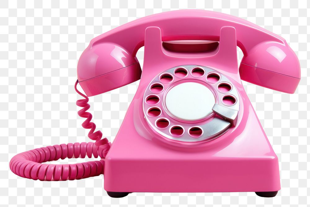 PNG Dial telephone pink electronics technology. AI generated Image by rawpixel.