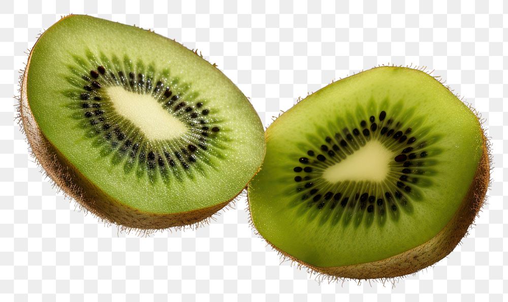PNG Halved kiwi fruit flying halved plant food. AI generated Image by rawpixel.