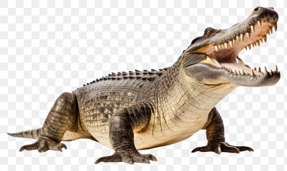 PNG Large Crocodile open mouth crocodile dinosaur reptile. AI generated Image by rawpixel.