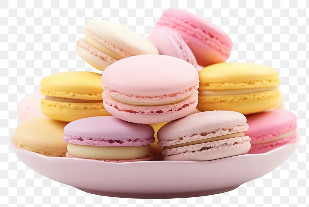 PNG Macaroon food pink white background. AI generated Image by rawpixel.