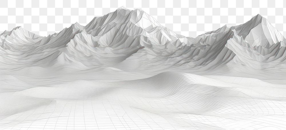 PNG  Terrain mountain drawing nature. AI generated Image by rawpixel.