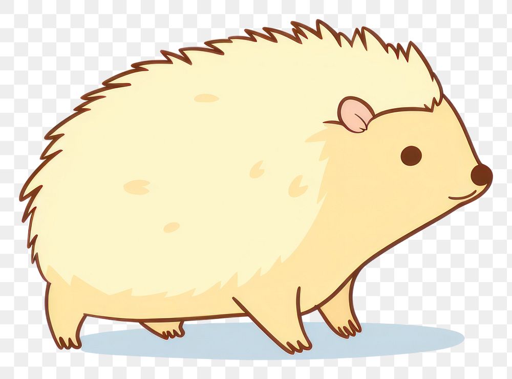 PNG Hedgehog hedgehog hamster cartoon. AI generated Image by rawpixel.