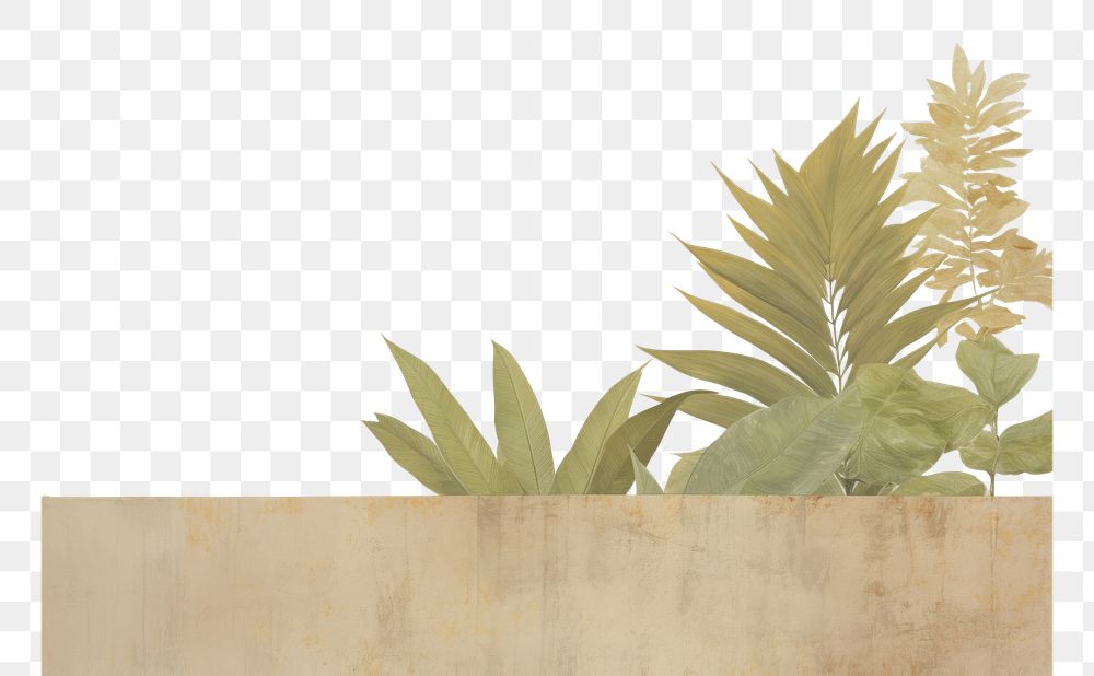 PNG Tropical leaves painting pattern plant. AI generated Image by rawpixel.