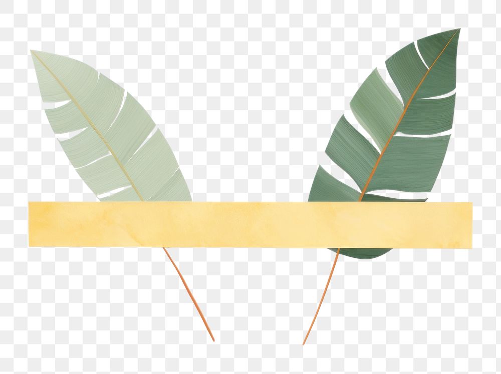 PNG Collage element Tropical leaves plant leaf art. AI generated Image by rawpixel.