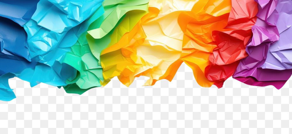 PNG  Color rainbow paper backgrounds origami. AI generated Image by rawpixel.