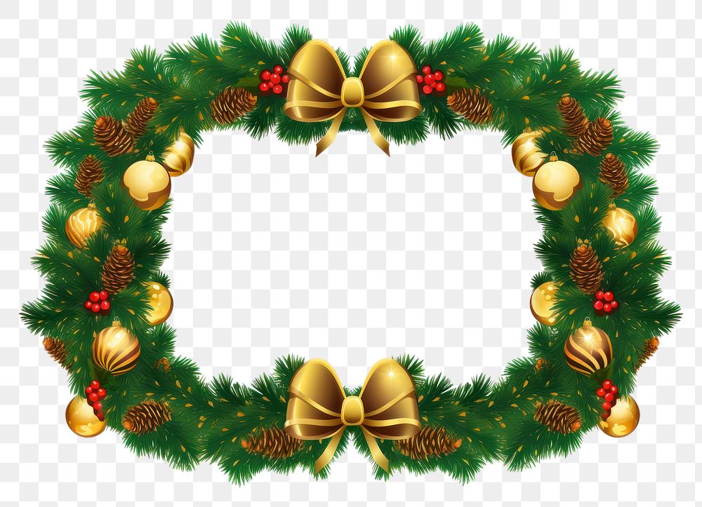 PNG Christmas tree wreath white background illuminated. AI generated Image by rawpixel.