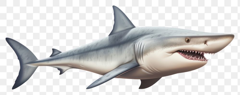 PNG Shark animal fish white background. AI generated Image by rawpixel.