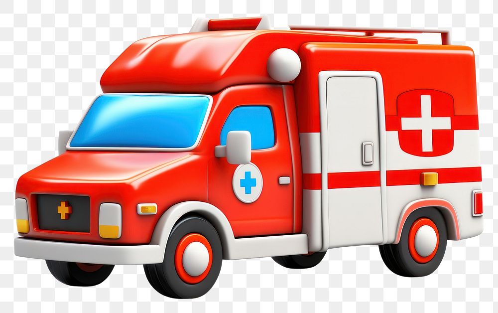 PNG Ambulance vehicle cartoon van. AI generated Image by rawpixel.