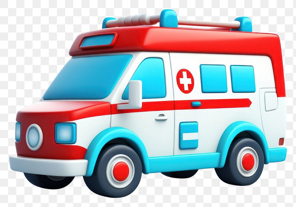 PNG Ambulance vehicle cartoon van. AI generated Image by rawpixel.