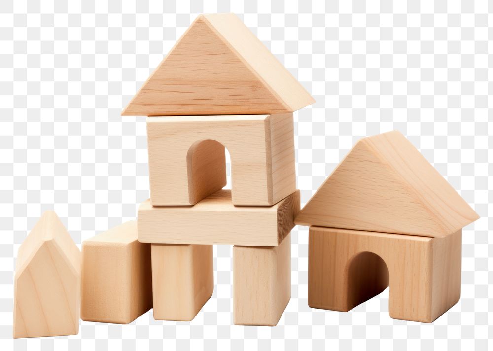 PNG  House wooden block child toy construction architecture. AI generated Image by rawpixel.