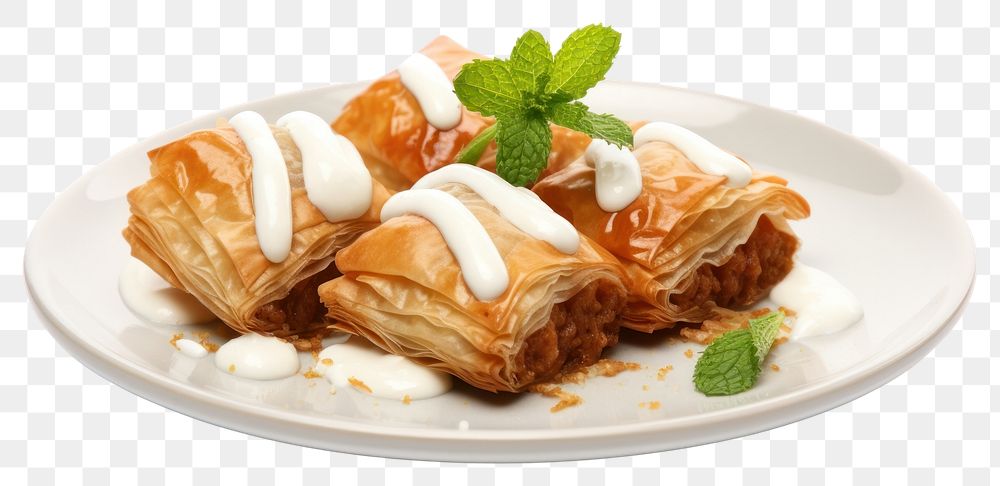 PNG Baklava food dessert pastry. AI generated Image by rawpixel.