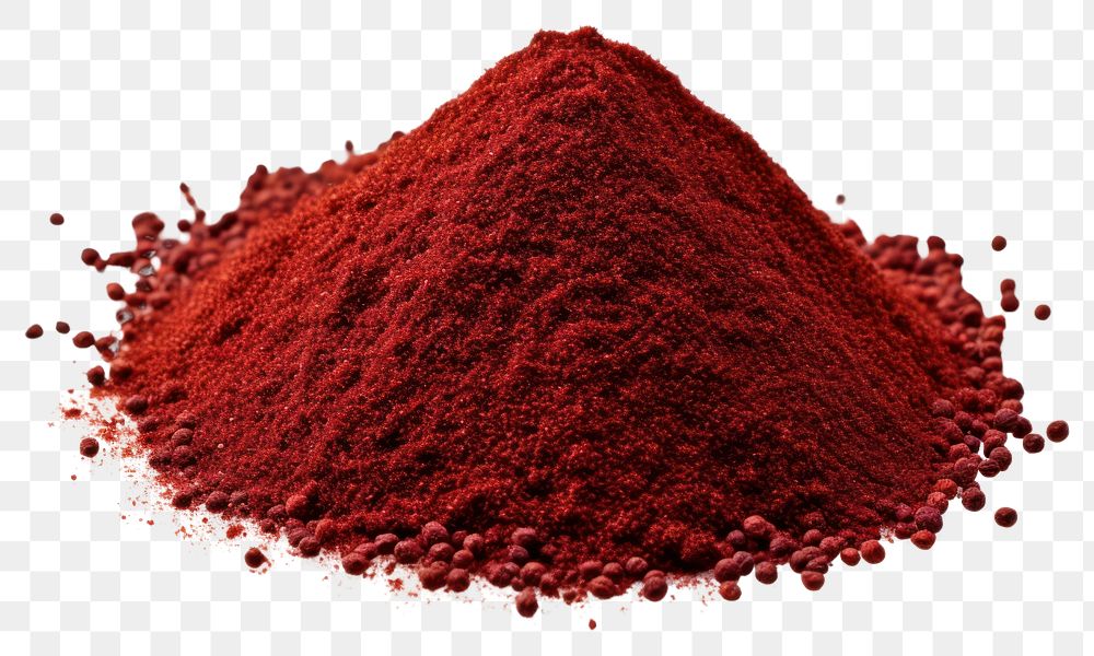 PNG Ground sumac spice powder white background ingredient. AI generated Image by rawpixel.
