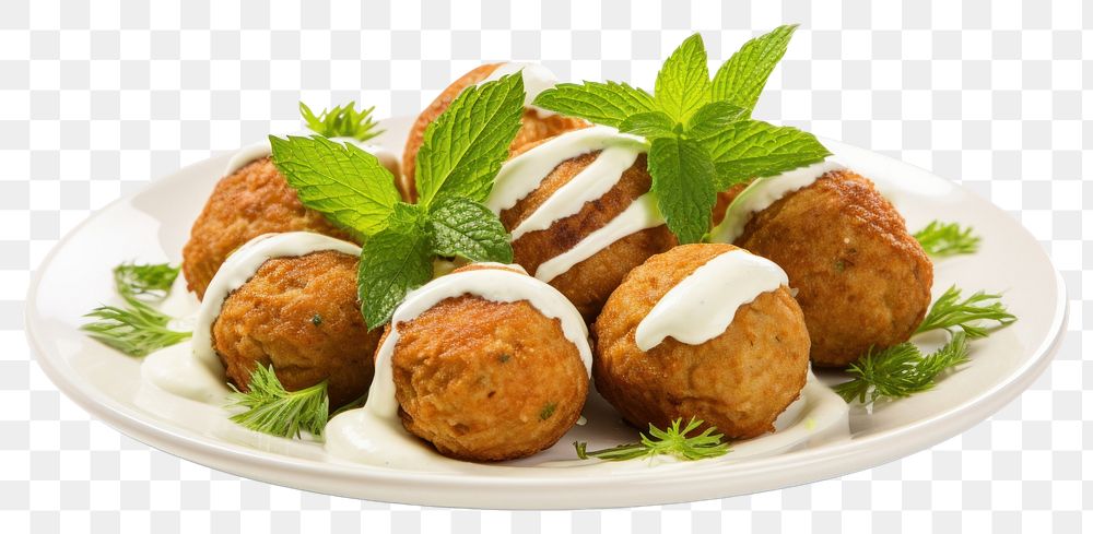 PNG Falafel food meatball falafel. AI generated Image by rawpixel.