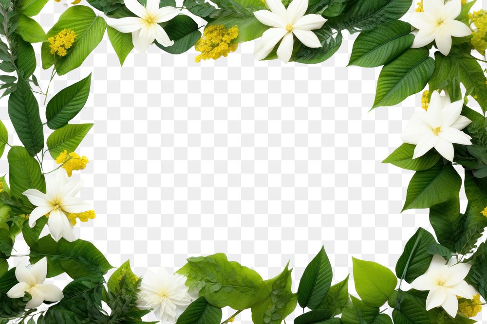 PNG Leaves an flowers backgrounds outdoors plant. AI generated Image by rawpixel.