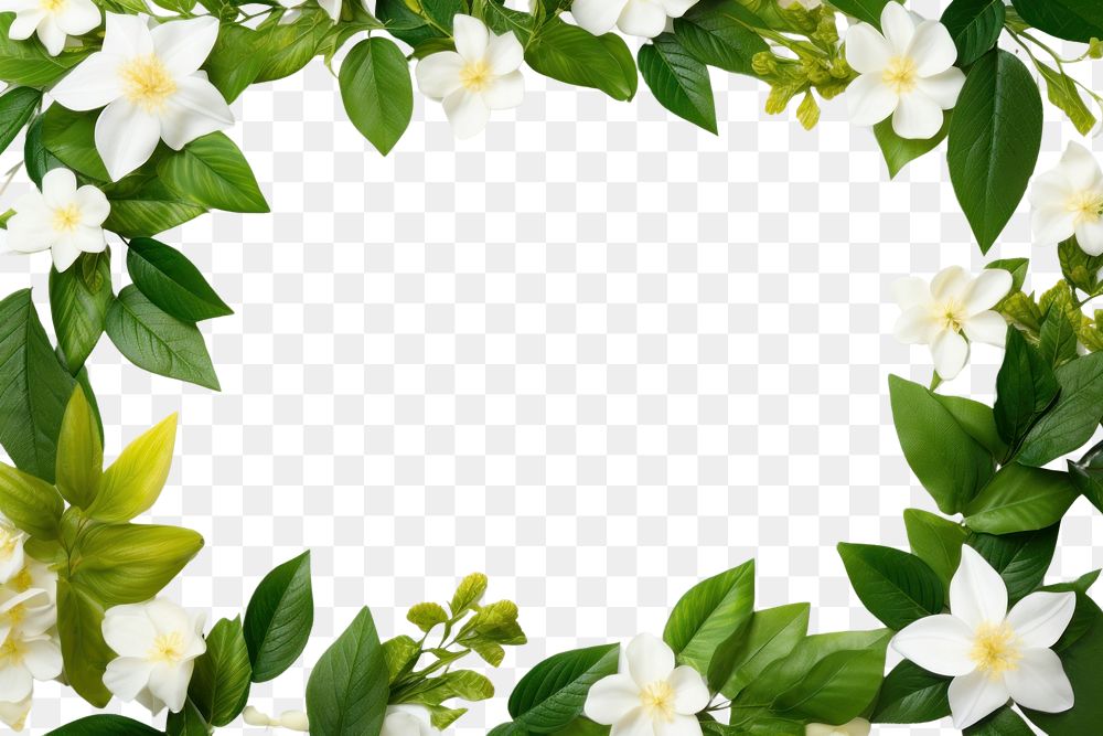 PNG Leaves an flowers backgrounds plant petal. AI generated Image by rawpixel.
