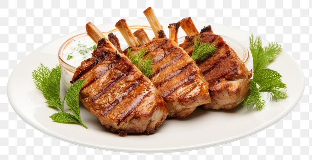 PNG Grilled lamb food grilled meat. AI generated Image by rawpixel.